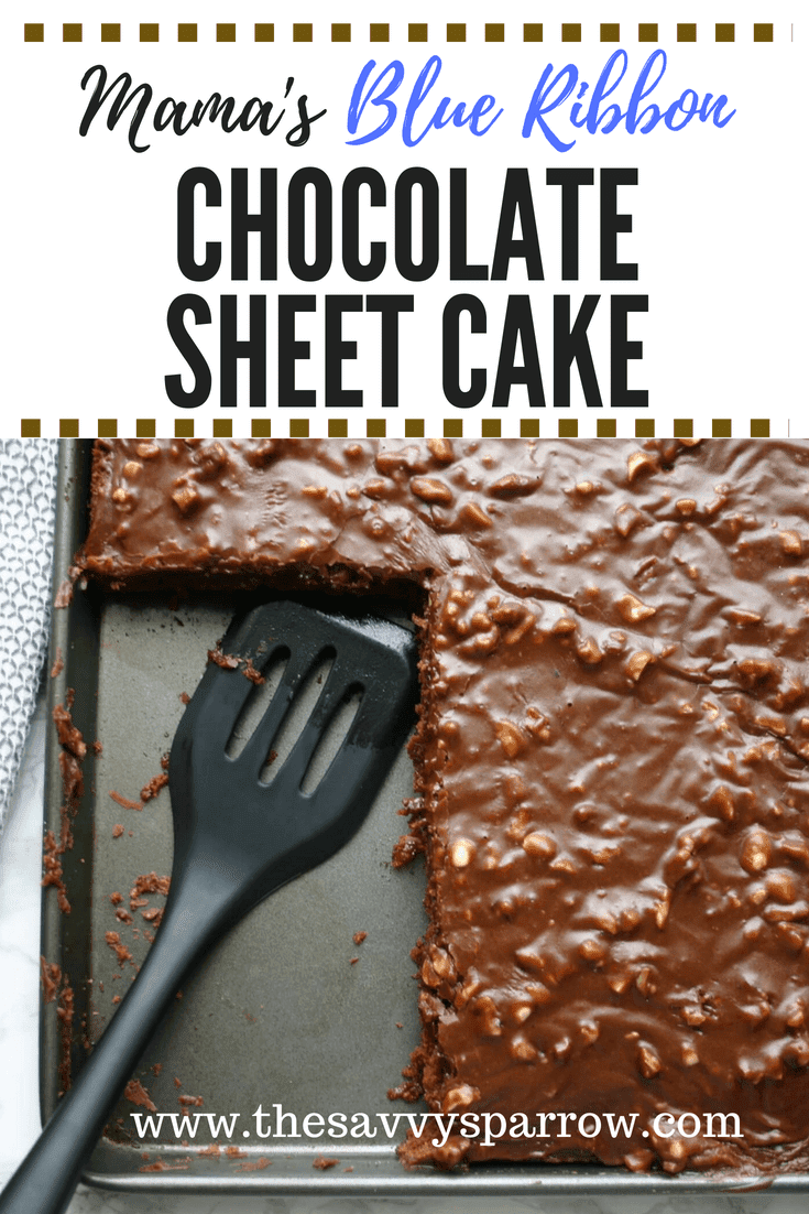 Easy chocolate sheet cake aka Texas sheet cake