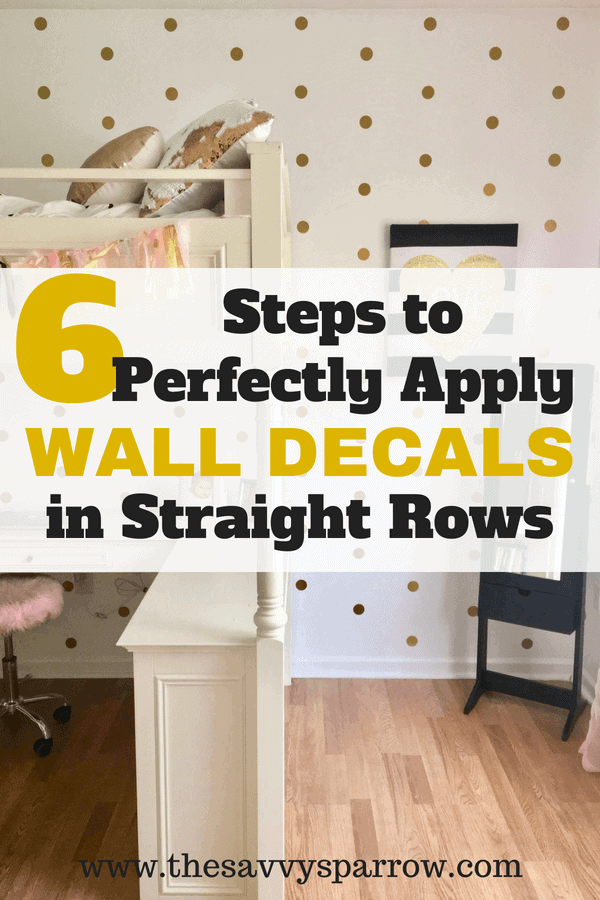Guide to apply wall decals in rows