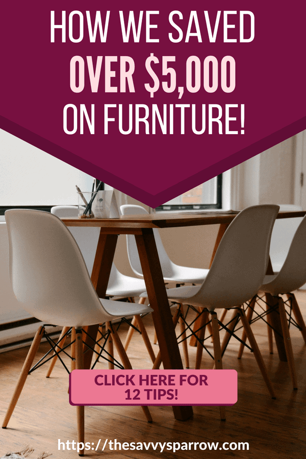 How to save money on furniture! 12 Tips!