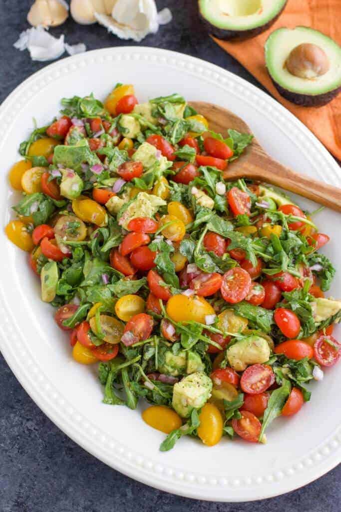 Yummy Vegan Avocado Tomato Salad