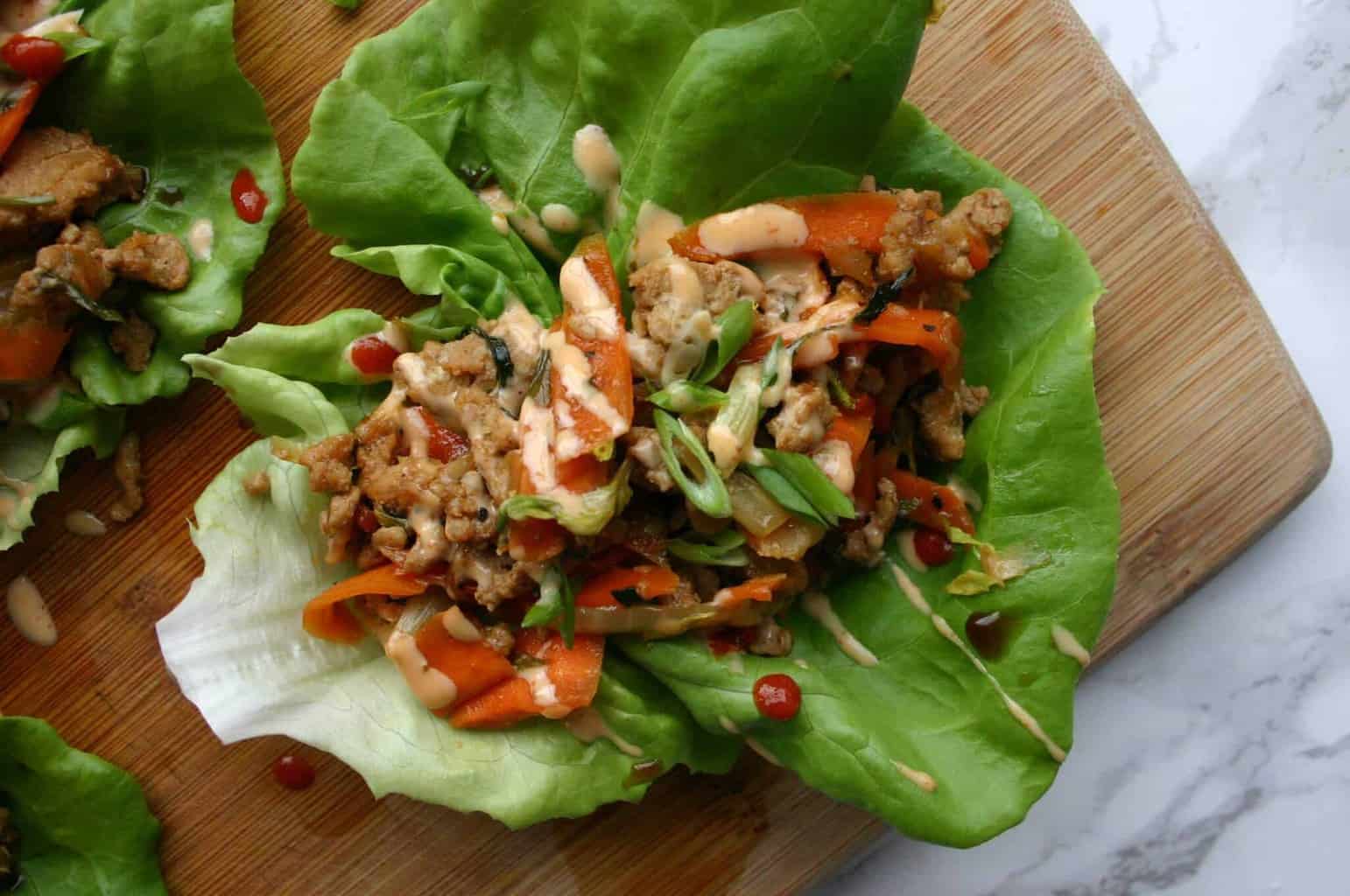 PF Changs Copycat! Healthy Asian ground turkey lettuce wraps! Try them tonight!