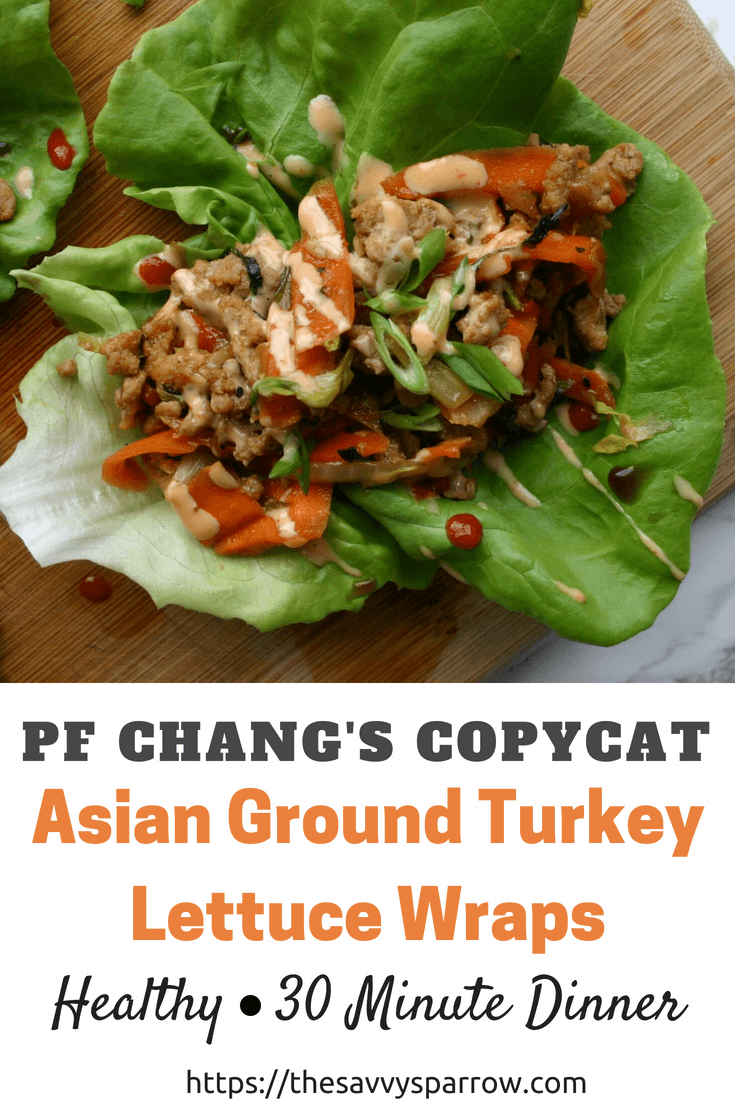 PF Changs Copycat Recipe - Healthy Asian Ground Turkey Lettuce Wraps!