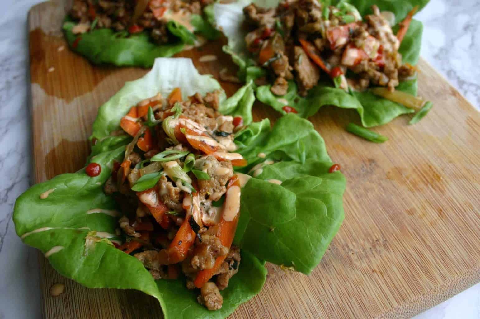 PF Changs Copycat Lettuce Wraps! Healthy Asian Ground Turkey Lettuce Wraps.