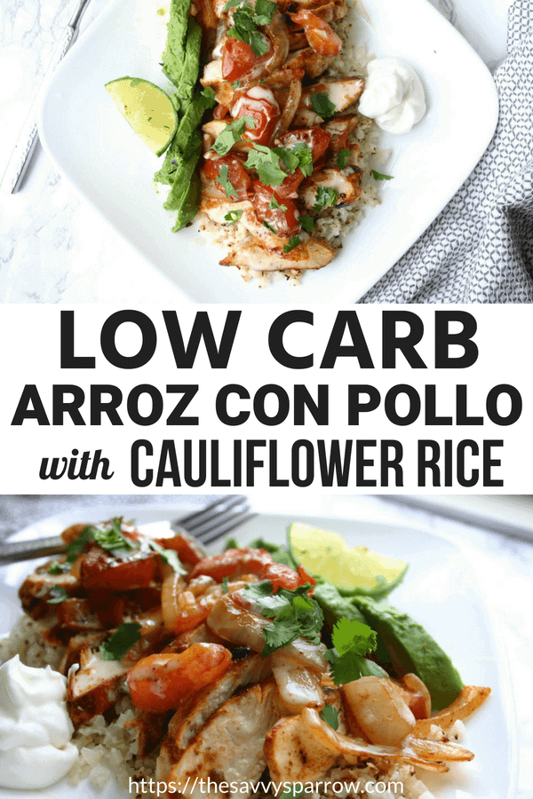 Low carb arroz con pollo - An easy cauliflower rice recipe!