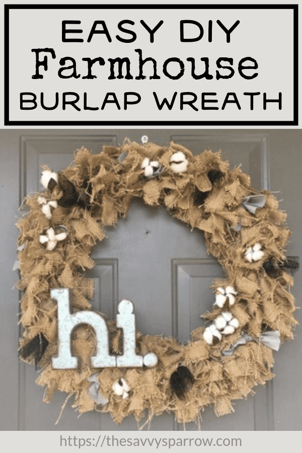 One Easy DIY Burlap Wreath for all 4 Seasons!