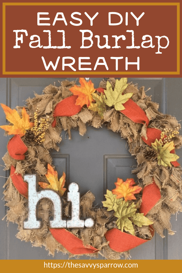 One Easy DIY Burlap Wreath for all 4 seasons!
