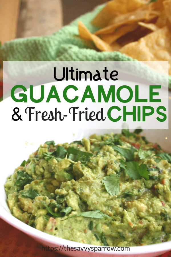 Try this easy guacamole recipe for your next football party dip! Plus, why you must fry your own chips!