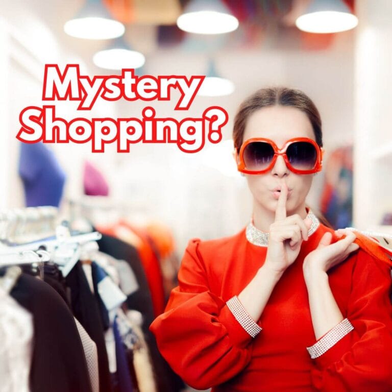 mystery shopper in a clothing store