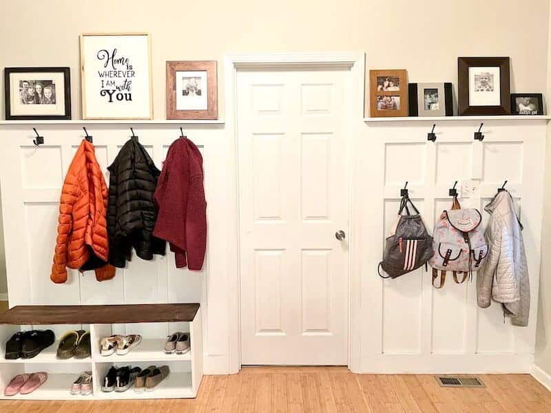 board and batten mudroom