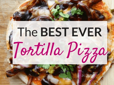 Tortilla Pizza!  All the Flavor with Less Carbs!