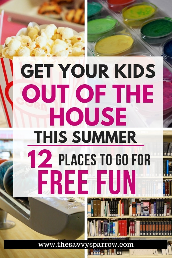 collage of summer activities for kids
