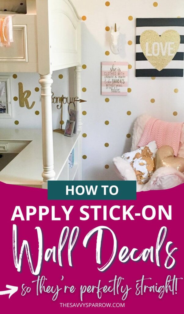how to apply stick on wall decals