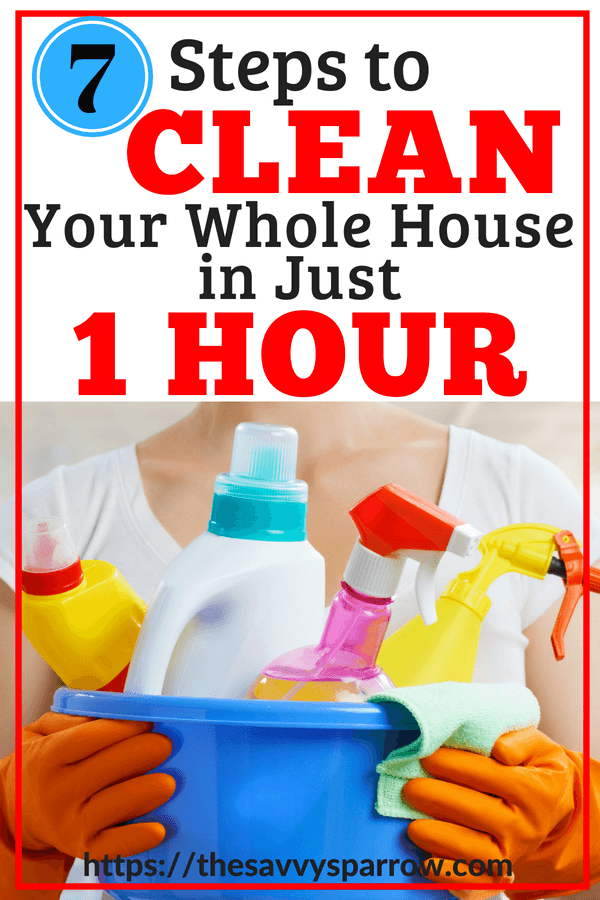 7 Steps to a Clean House in One Hour | The Savvy Sparrow