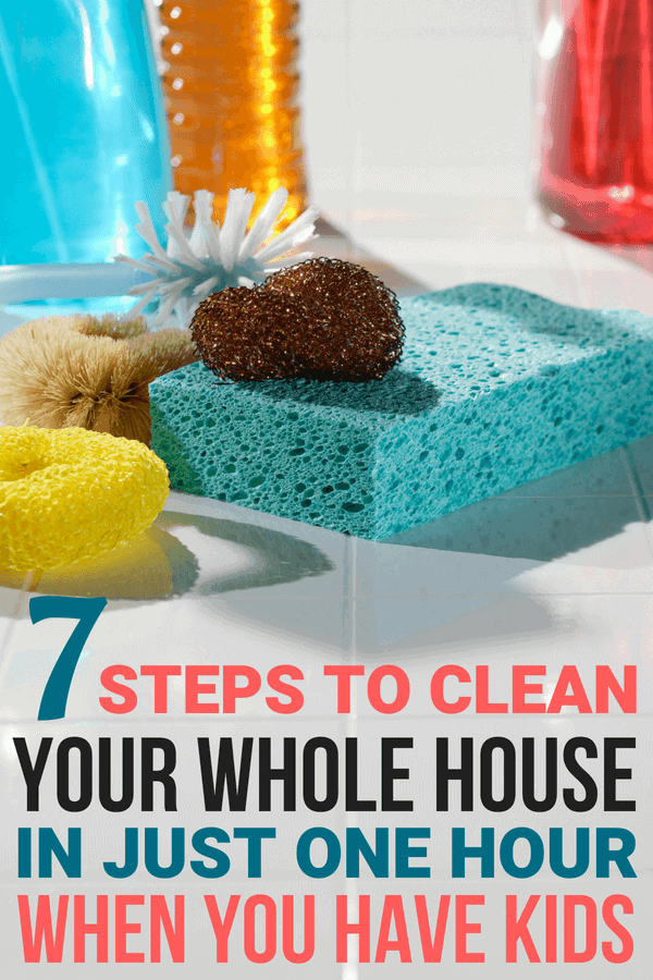 clean your house in one hour cleaning tips for moms The Savvy Sparrow