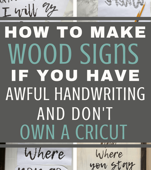 Click here to learn how to make easy DIY farmhouse wood signs without a stencil!