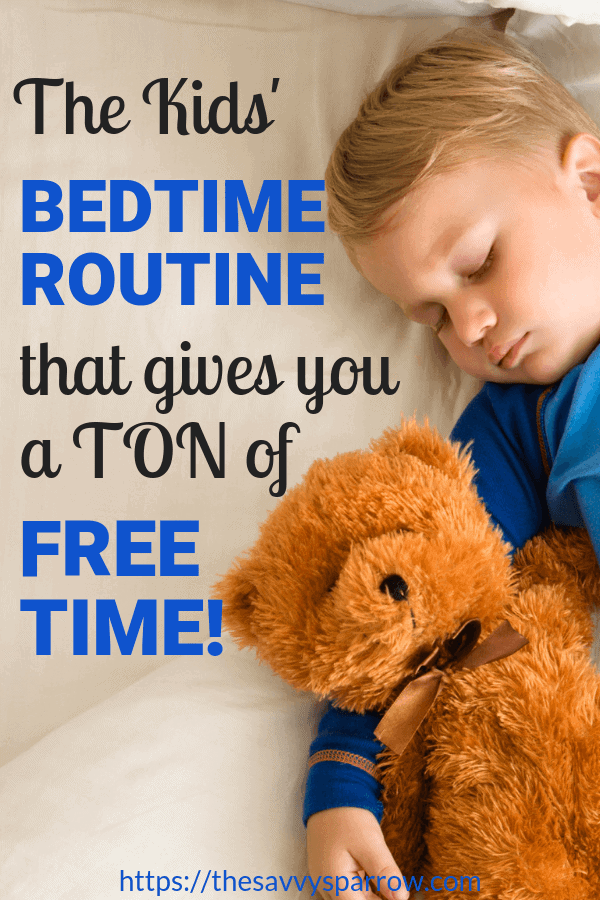 This bedtime routine for kids gives you a TON of free time to destress at the end of the day! Use this bedtime routine for kids to make sure your kids get enough sleep.