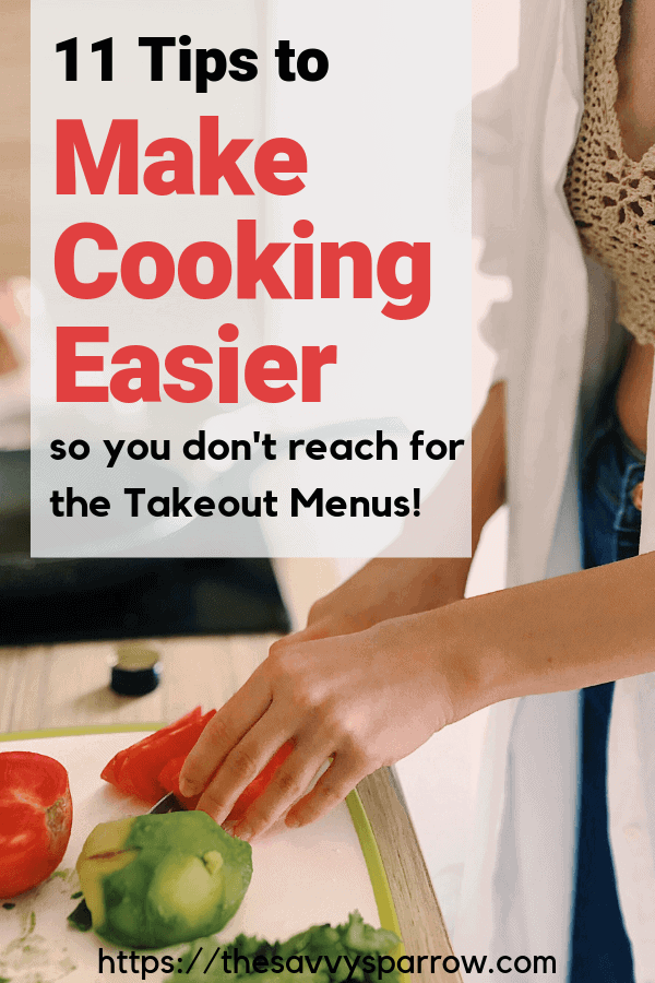 Want easy cooking tips for how to make cooking dinner easier? If you struggle with cooking dinner and you're in desperate need of cooking tips to make dinner without stressing out, then try these easy cooking tips!