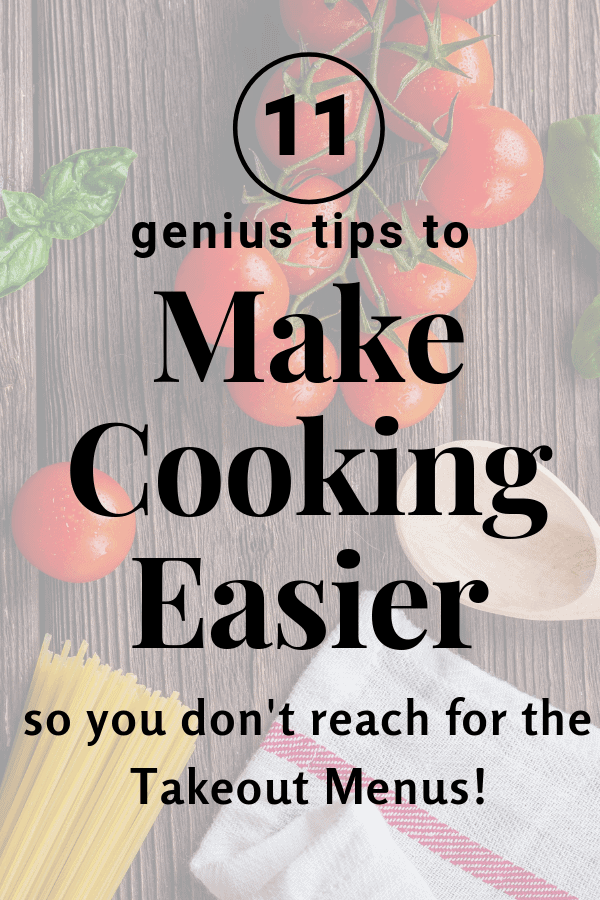 Want easy cooking tips for how to make cooking dinner easier? If you struggle with cooking dinner and you're in desperate need of cooking tips to make dinner without stressing out, then try these easy cooking tips!