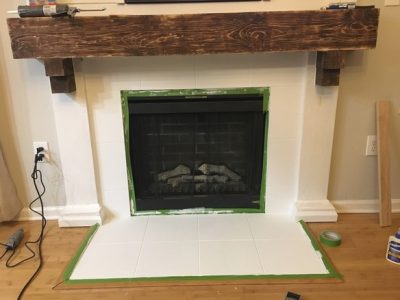 How To Paint Faux Subway Tile - A Diy Fireplace Makeover