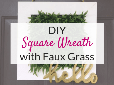 Make this cute and easy DIY square wreath for your fresh and modern front porch decor! A perfect DIY wreath to hang year round!