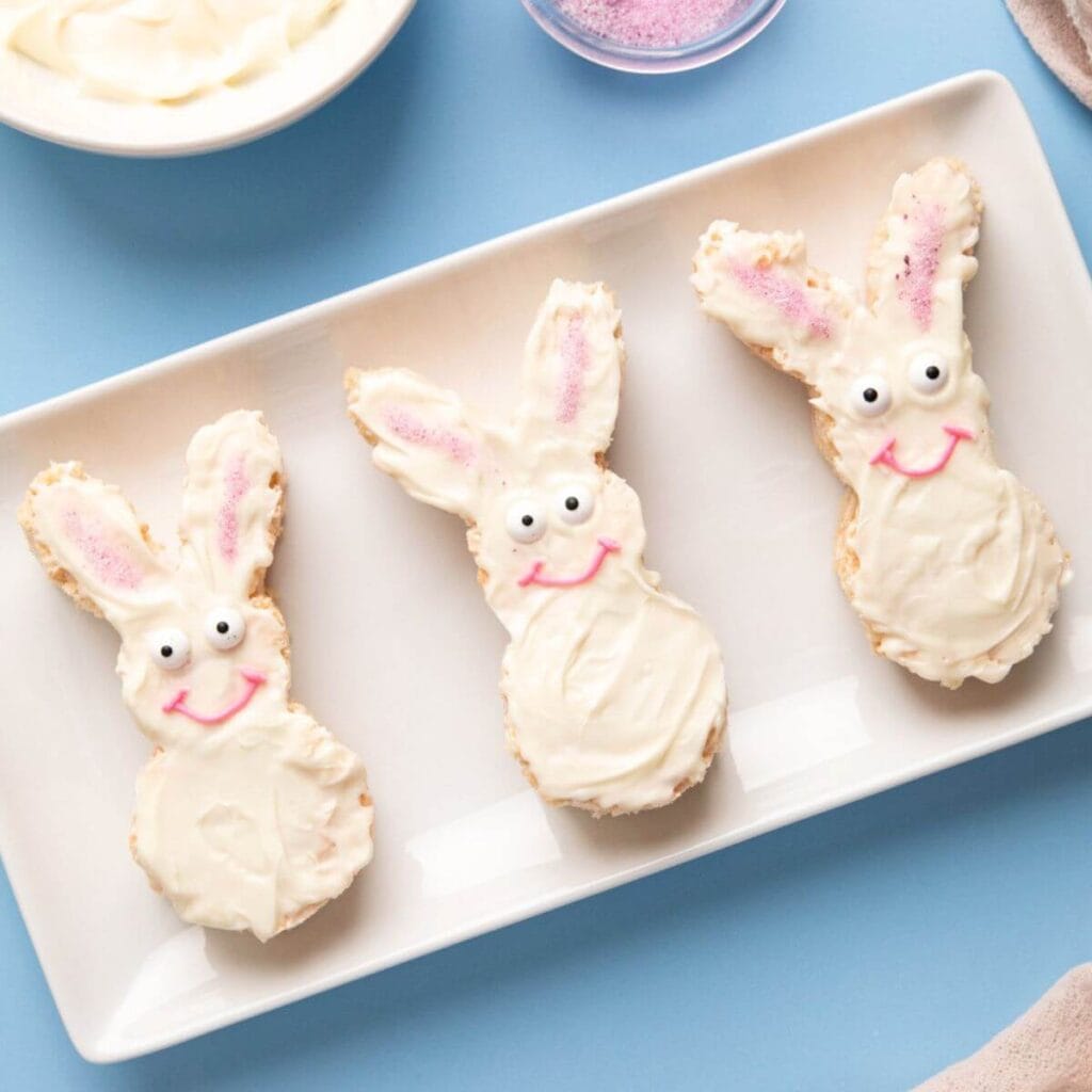 Easter bunny rice krispie treats