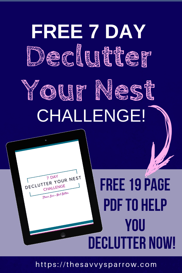 Learn how to declutter your house in one week with this easy decluttering guide! Find out how to start decluttering, what to do with your clutter, and get a free declutter checklist!