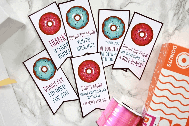 donut gift tags printable