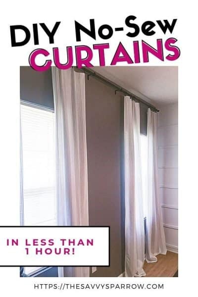 DIY No Sew Curtains from a Tablecloth! - The Savvy Sparrow