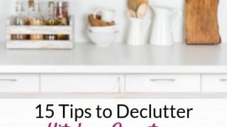 Declutter kitchen counters with these kitchen counter organization tips!