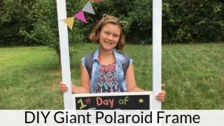 DIY Polaroid photo booth frame for back to school photoshoot ideas!