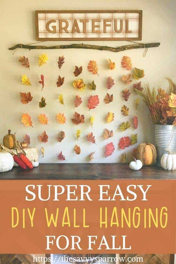 Easy DIY Wall Hanging for Fall Wall Decor