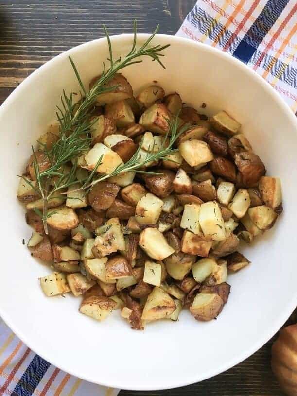 Roasted garlic and rosemary potatoes