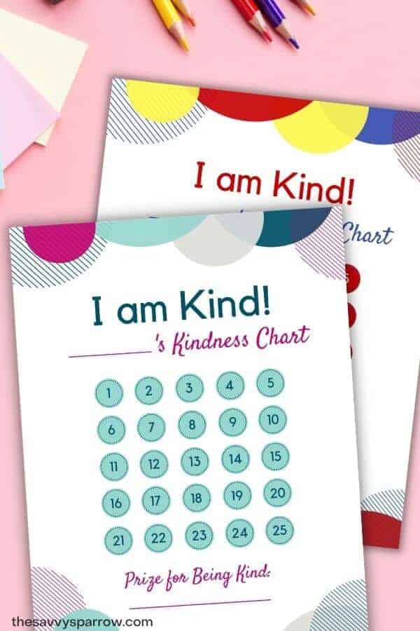 free printable kindness charts