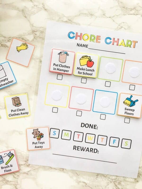 kids chore charts