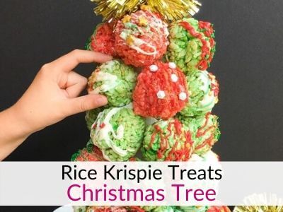 Rice Krispie treats Christmas tree