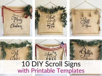 DIY Scroll Sign with Printable Sign Templates