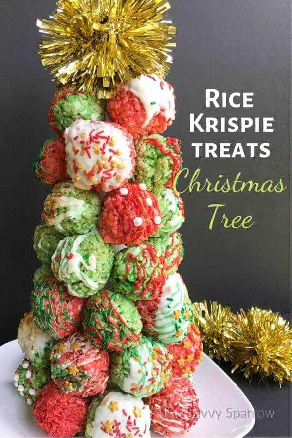 Rice Krispie Treats Christmas Tree - The Savvy Sparrow