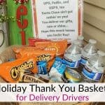 Holiday Thank You Basket for Delivery Drivers with Free Printable