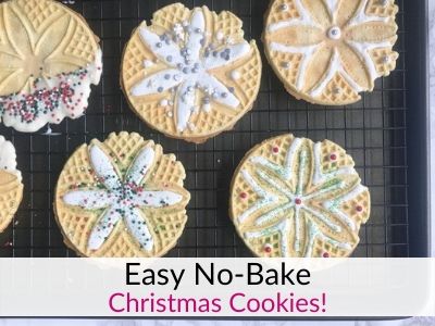 No Bake Christmas Cookies from Store Bought Pizzelles
