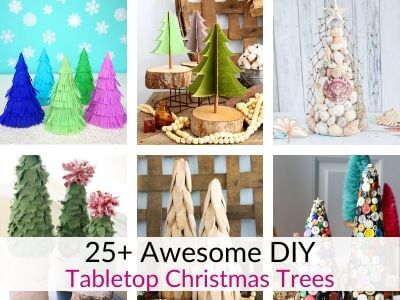 Tabletop Christmas tree crafts