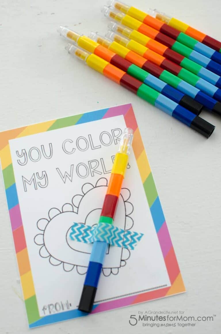 Non Candy Valentines with FREE Printables