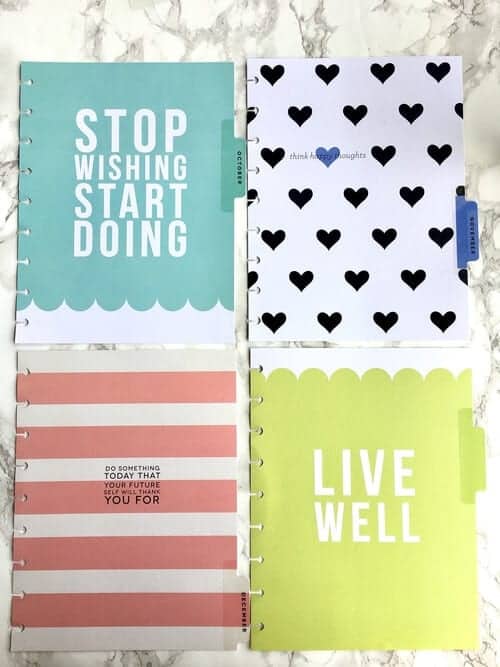 Happy Planner Box Sizes for Stickers - Updated for 2022