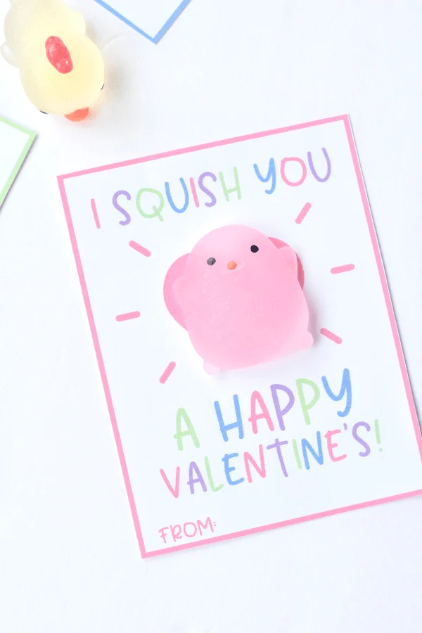 squishy DIY non-candy valentines printable