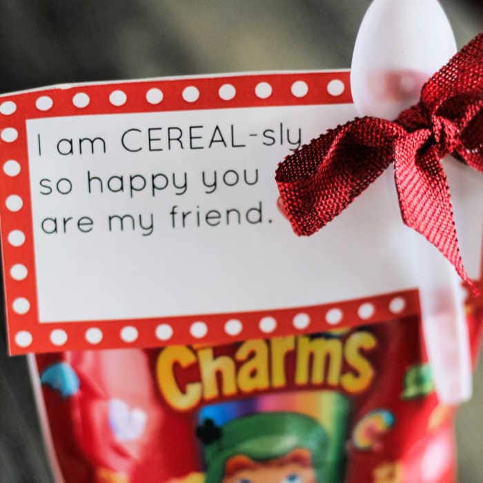 cereal Valentines with printable
