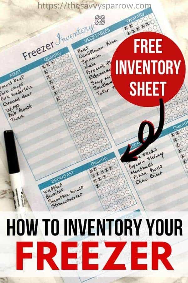 Freezer inventory and freezer organization