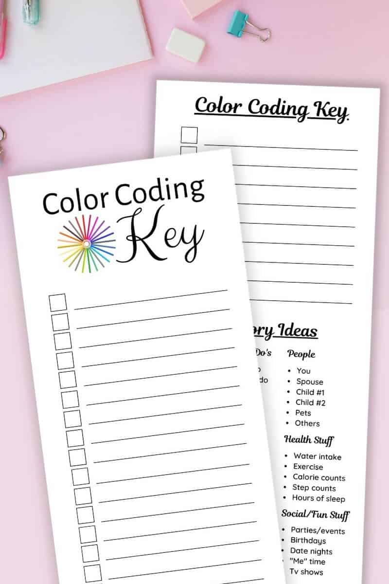 How to Color Code Your Planner  Color coding planner, Planner