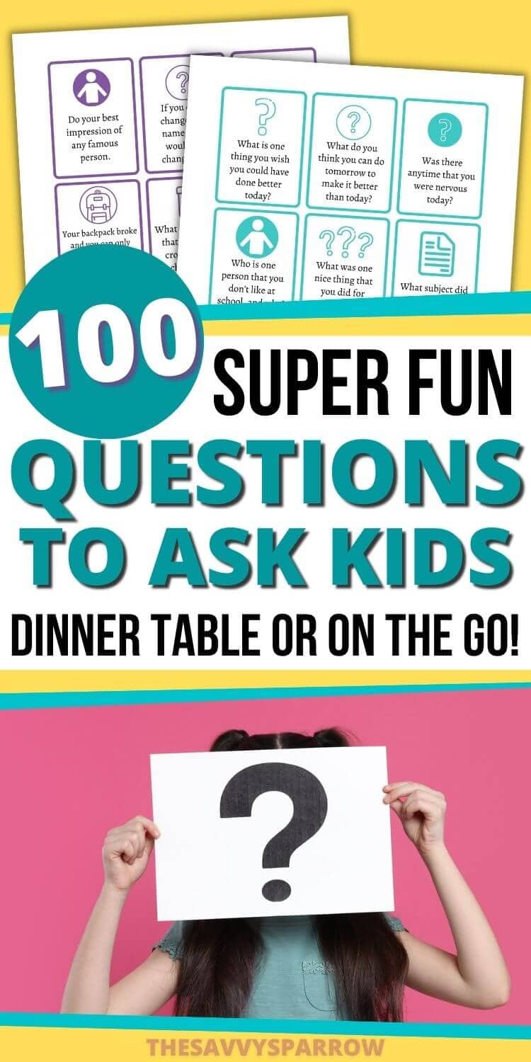 100 Fun Questions to Ask Kids Dinner Table or Road Trip Conversations