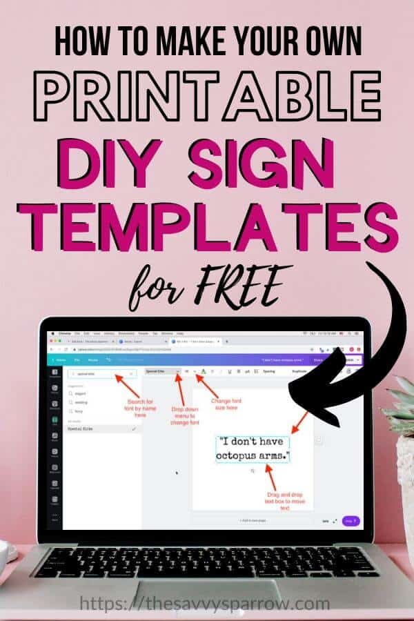 How to Make Printable Sign Templates for DIY Signs