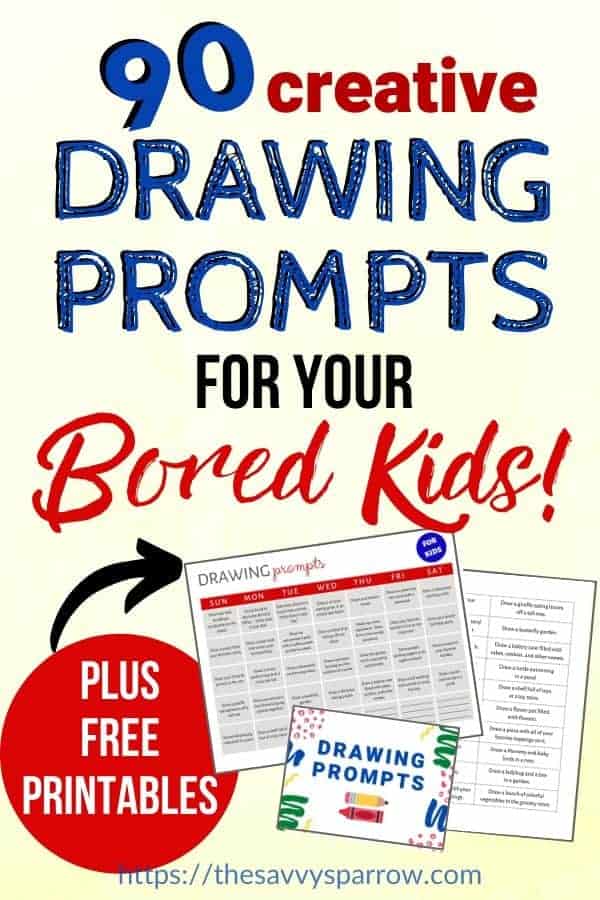 Drawing Prompts for Kids - Great boredom busters!