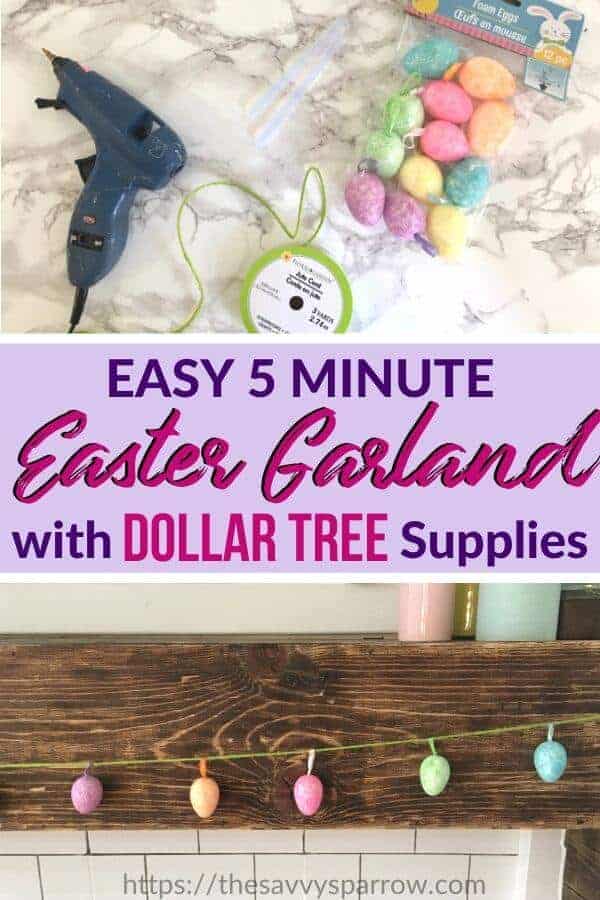 Easy DIY Easter Egg Garland with Dollar Tree Supplies!